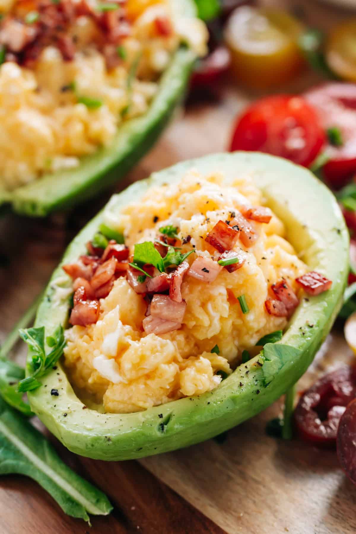 Healthy & Quick: Cheesy Scrambled Eggs in Avocado for Any Meal